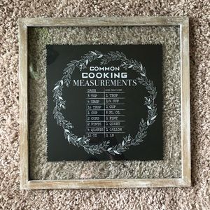 Kitchen decor - cooking measurements 12 x 12